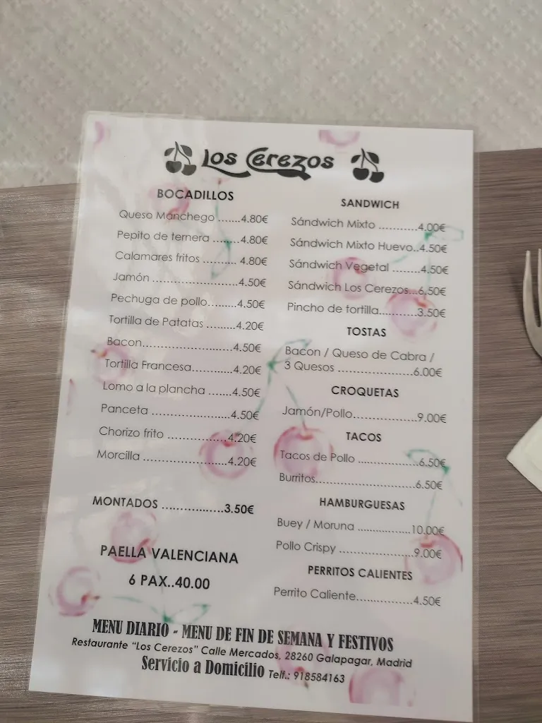 Menu_Los Cerezos_Colmenarejo_immagine_4