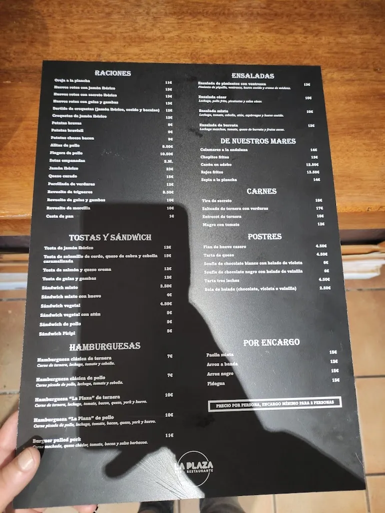 Menu_La Plaza Bar Restaurante_Cubas de la Sagra_image_1