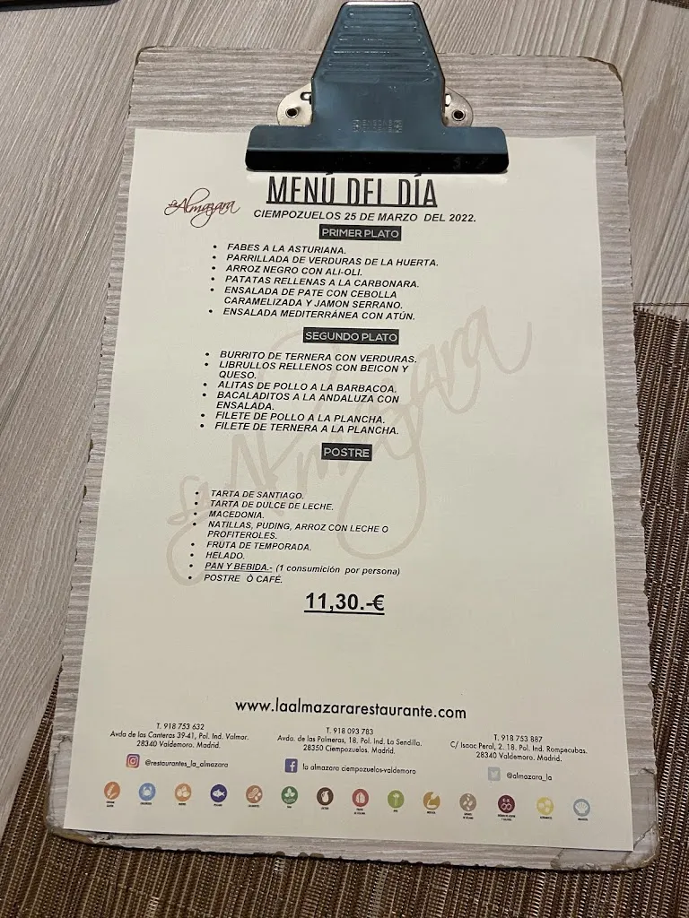 Menu_La Almazara restaurante/ Ciempozuelos_Ciempozuelos_image_2