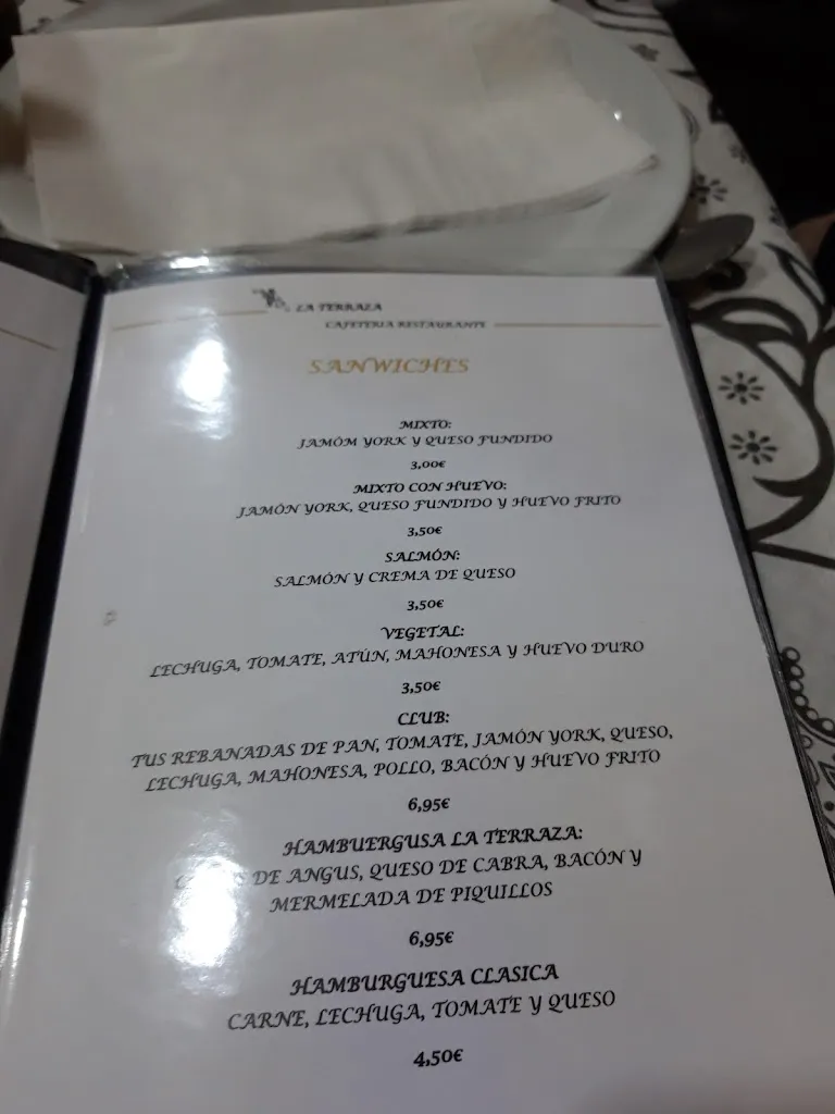 Menu_LA TERRAZA RESTAURANTE &CAFETRIA &BAR_Ciempozuelos_image_1