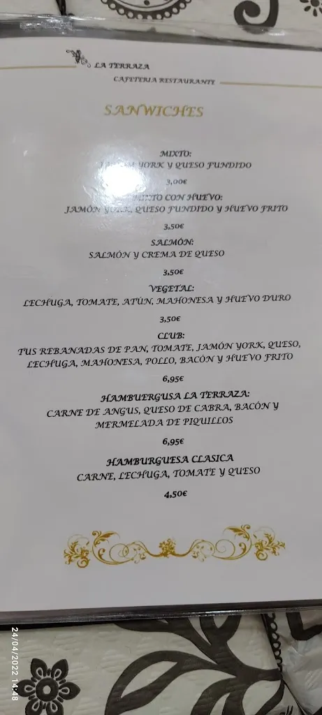 Menu_LA TERRAZA RESTAURANTE &CAFETRIA &BAR_Ciempozuelos_image_2