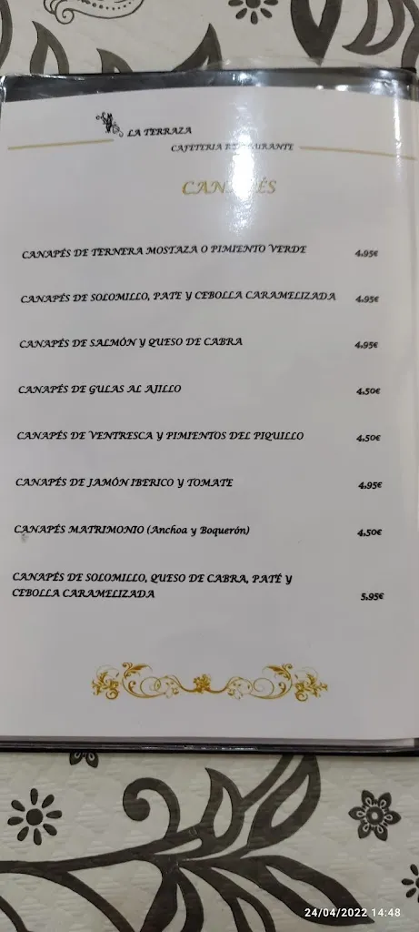 Menu_LA TERRAZA RESTAURANTE &CAFETRIA &BAR_Ciempozuelos_image_3