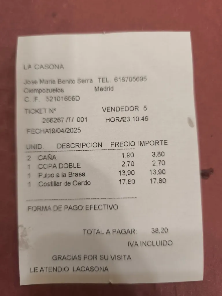 Hitahn Rodriguez_Restaurante La Casona de Ciempozuelos_Ciempozuelos_review