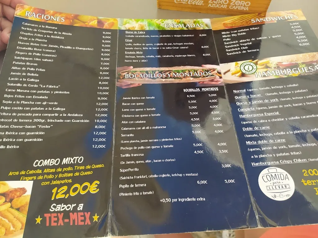 Menu_Bar restaurante La Fabrica_Ciempozuelos_image_2