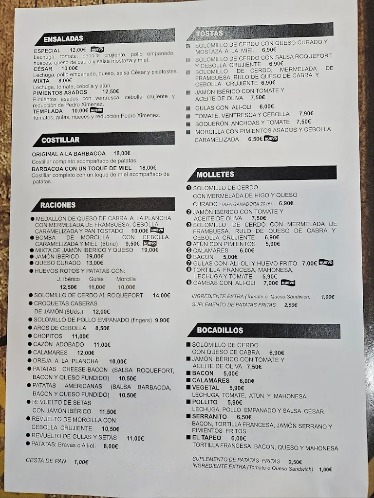 Menu_Cerveceria El Tapeo_Ciempozuelos_image_1