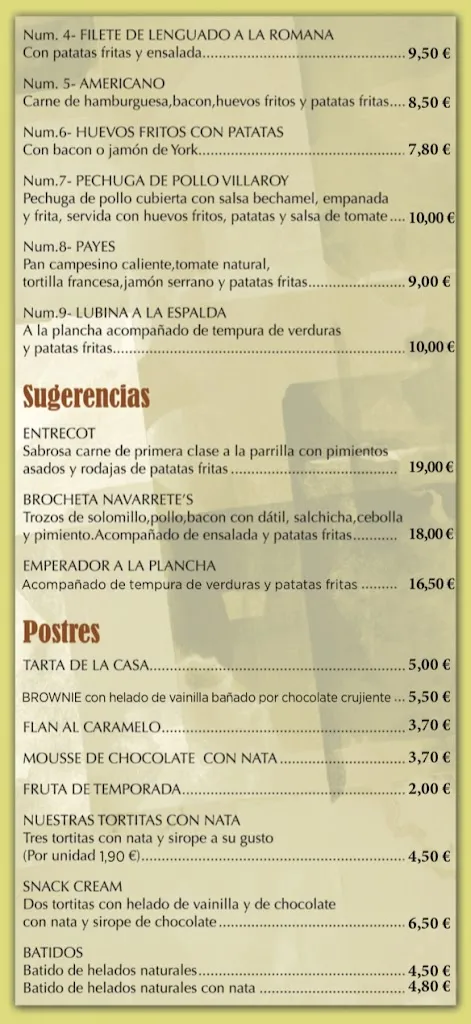 Menu_Navarrete's bar & grill_Ciempozuelos_image_1