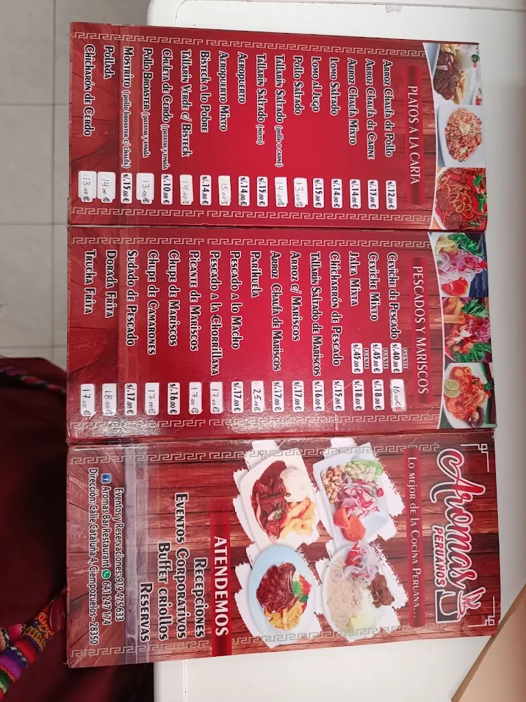 Menu_AROMAS PERUANOS BAR RESTAURANTE_Ciempozuelos_image_1
