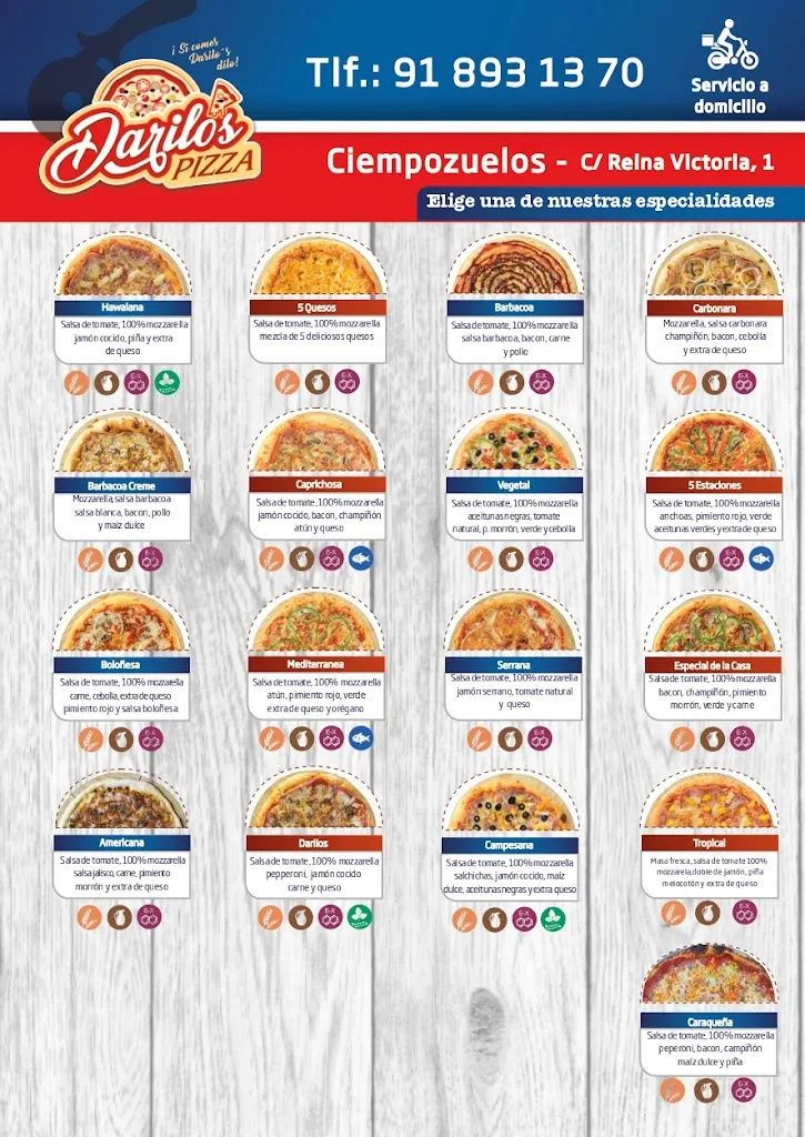 Menu_Darilo's Pizza Ciempozuelos_Ciempozuelos_image_1