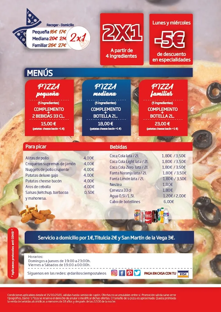 Menu_Darilo's Pizza Ciempozuelos_Ciempozuelos_image_3