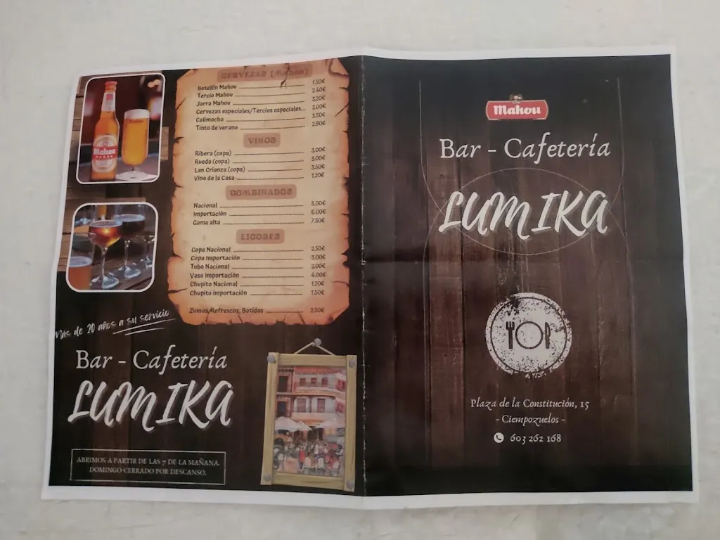 Menu_Bar - Cafetería LUMIKA_Ciempozuelos_image_3