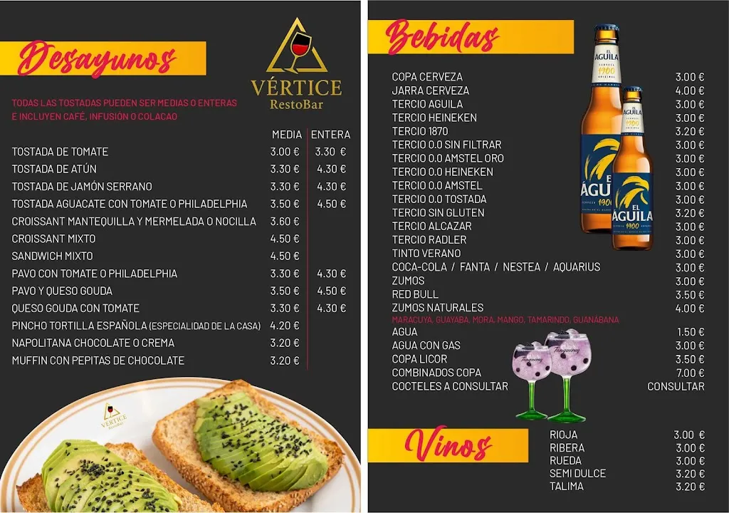 Menu_Vértice Restobar SL_Coslada_image_1