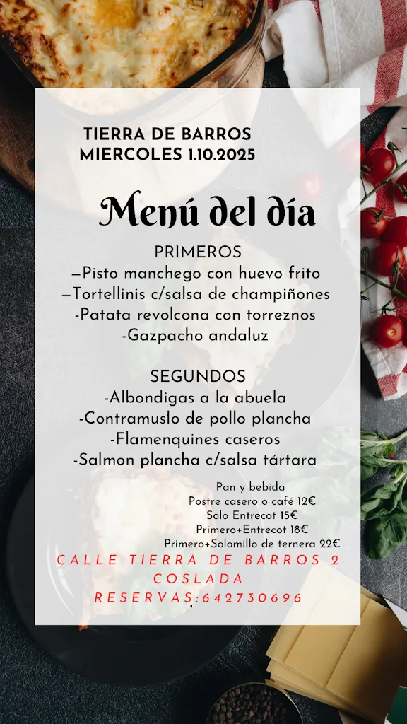 Menu_Bar Restaurante Tierra de Barros_Coslada_image_3
