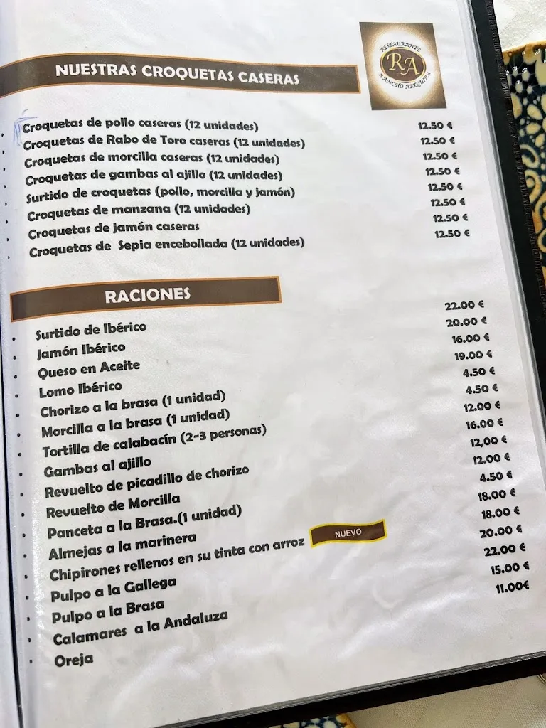 Menu_Rancho Arequipa S.L._Coslada_image_2