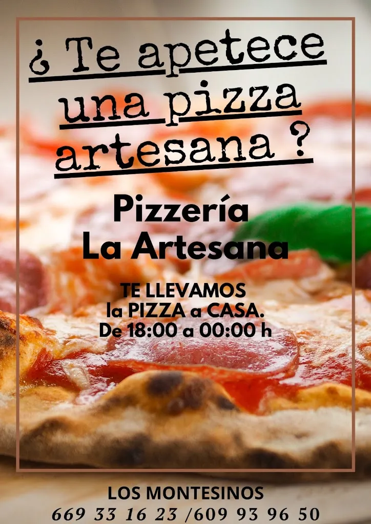 Menu_Pizzería La Artesana_Montesinos Los_immagine_2