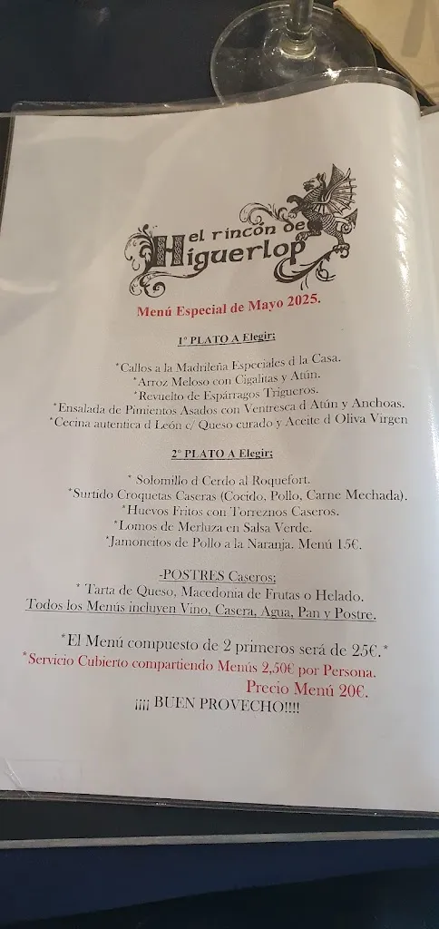 Menu_Hostal Cafetería Restaurante El Rincón de Higuerlop_Estremera_image_2