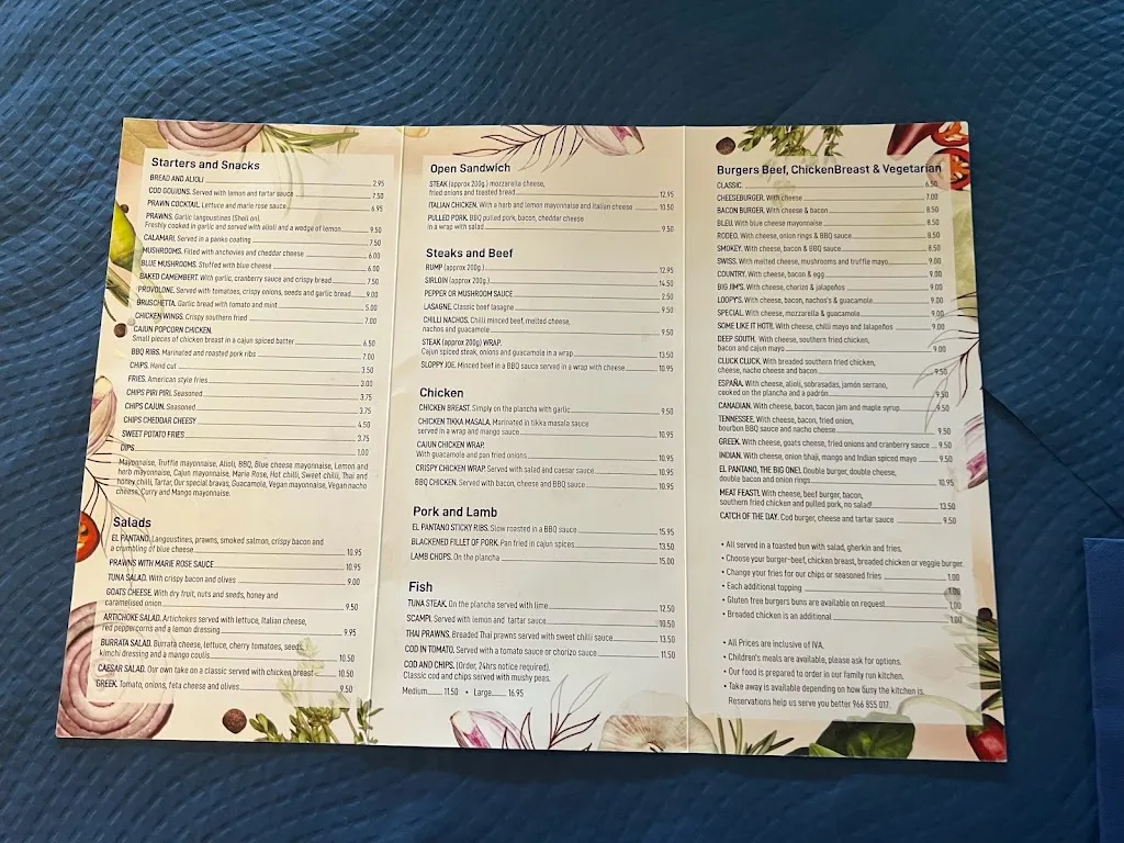 Menu_Restaurante El Pantano_Orxeta_immagine_2