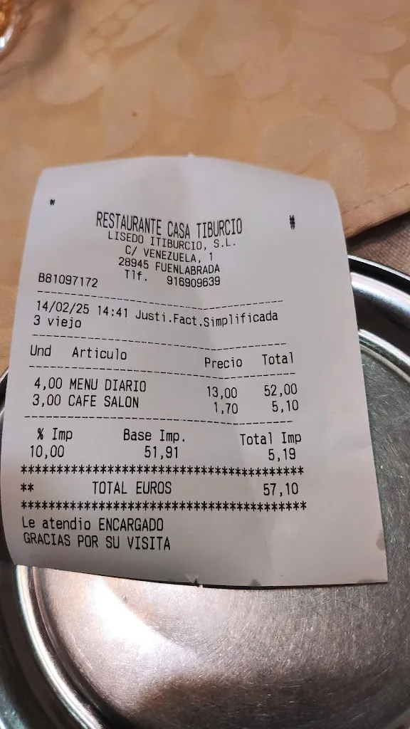 Ascension Alvaro_Restaurante fuenlabrada Casa Tiburcio_Fuenlabrada_review