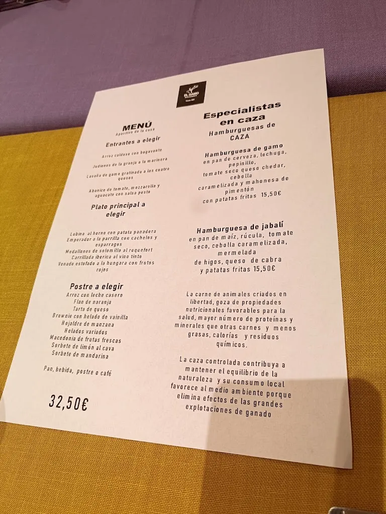 Menu_Restaurante El Gamo_El Pardo_immagine_2