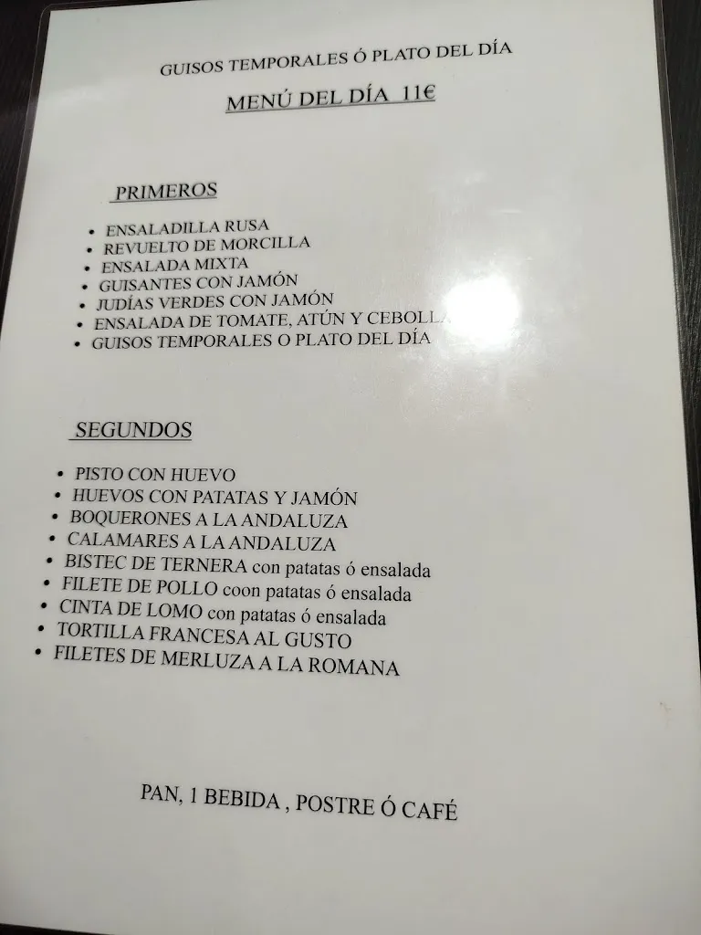 Menu_Bar Restaurante La Pepenultima_El Pardo_image_3