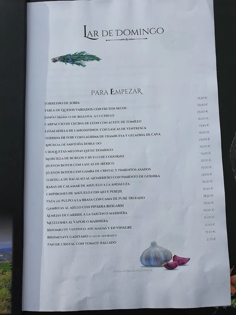 Menu_Lar de Domingo_El Pardo_image_2