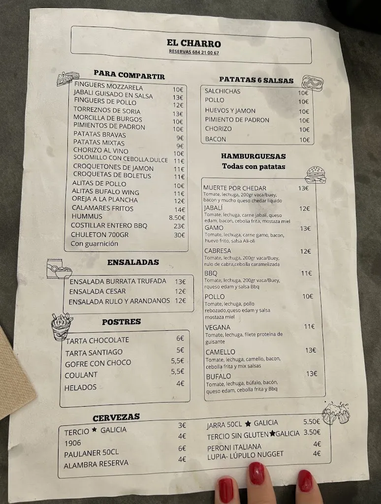 Menu_Restaurante Charro_El Pardo_immagine_2