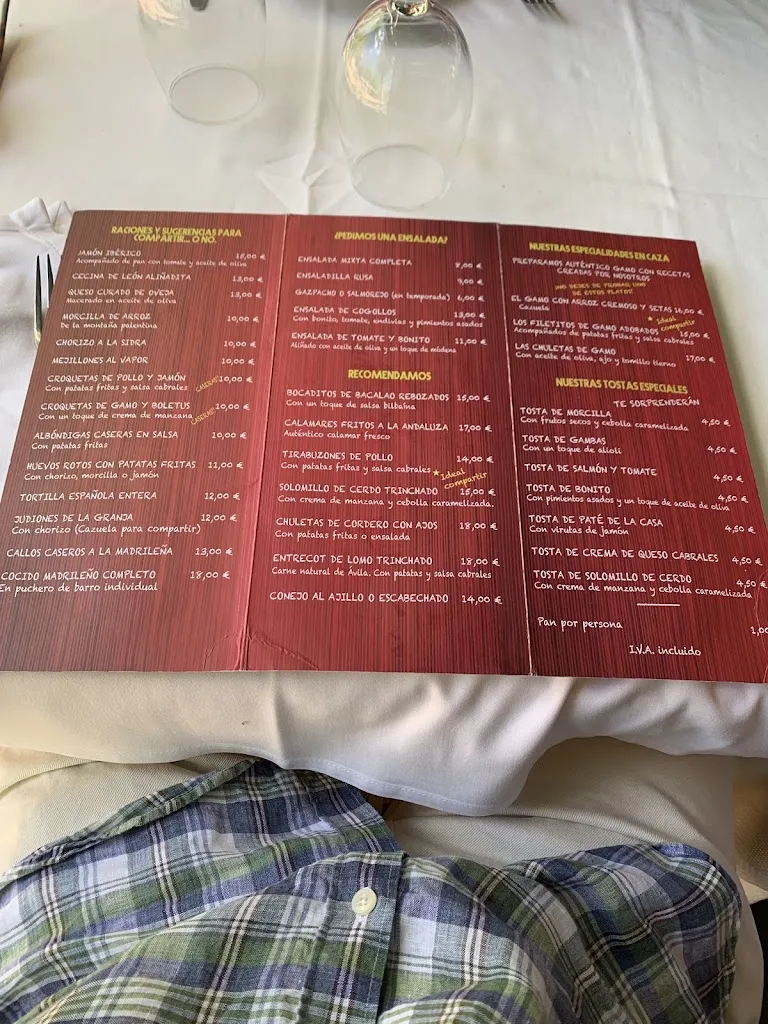 Menu_Restaurante La Plaza_El Pardo_immagine_2