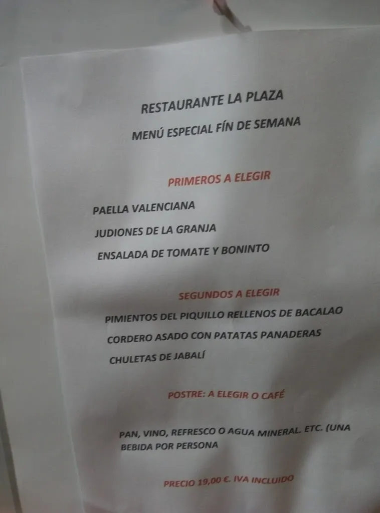 Menu_Restaurante La Plaza_El Pardo_immagine_4