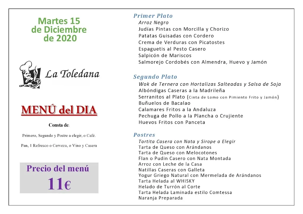 Menu_Restaurante La Toledana_Fuencarral-El Pardo_immagine_4
