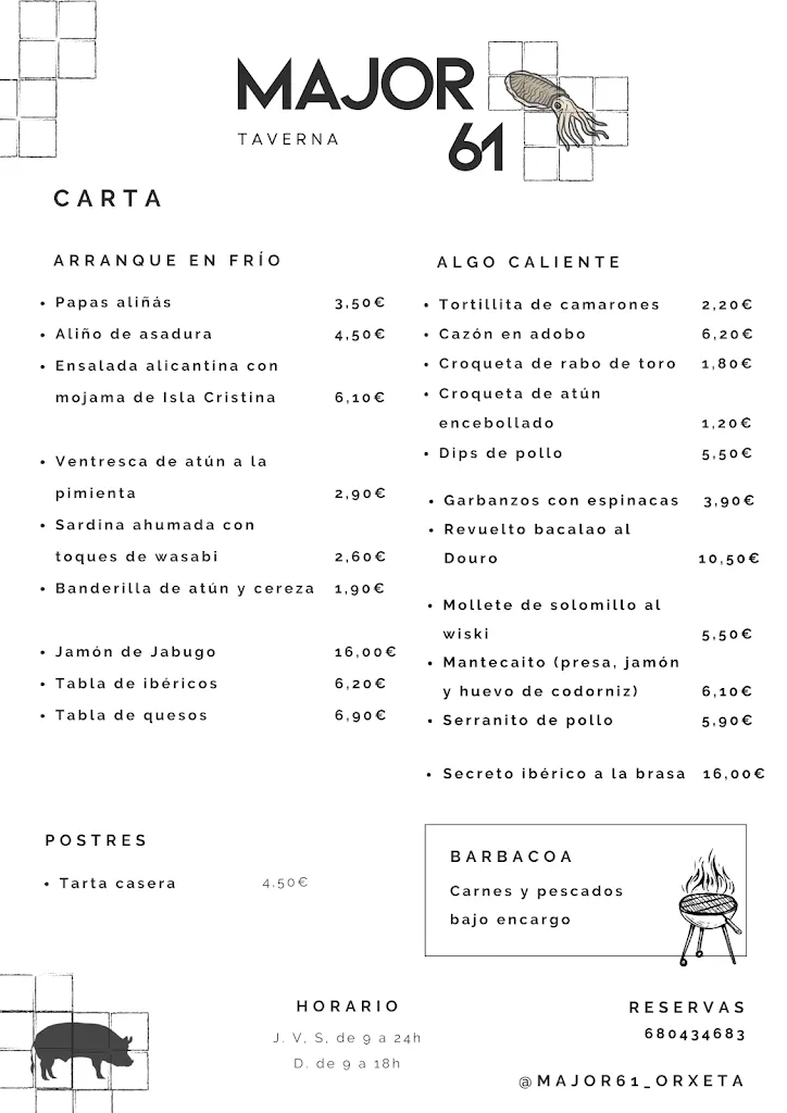 Menu_Taverna Major 61_Orxeta_image_1