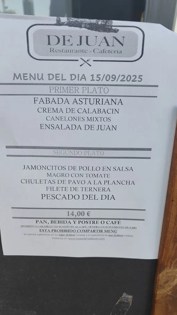 Menu_Restaurante De Juan_Fuentidueña de Tajo_image_3