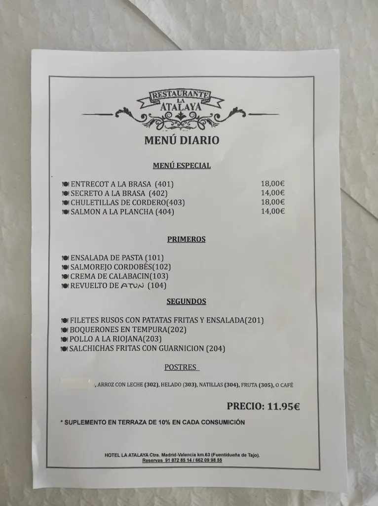 Menu_La Atalaya Restaurant_Fuentidueña de Tajo_image_1