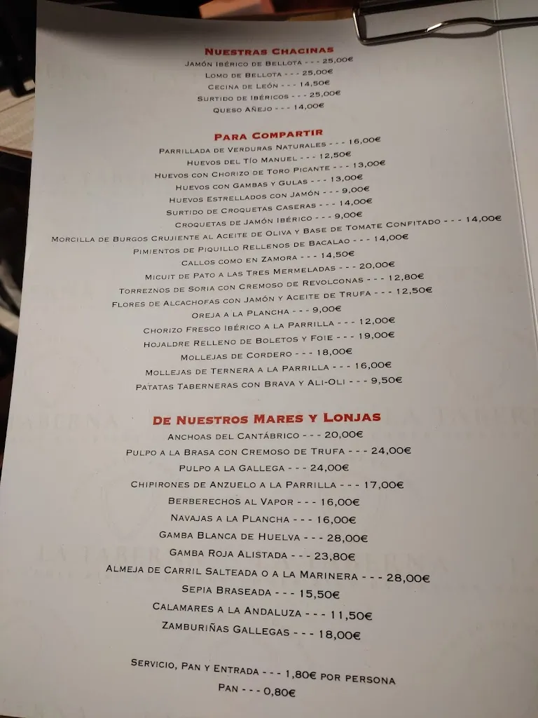 Menu_La Taberna de griñón_Griñón_image_1