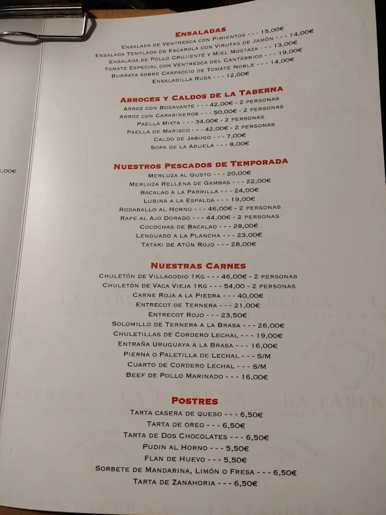 Menu_La Taberna de griñón_Griñón_image_2