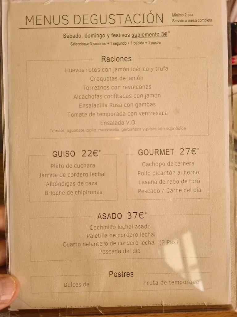 Menu_Vara Origen 1961_Griñón_immagine_4