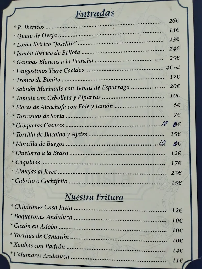 Menu_RESTAURANTE CASA JUSTA GRIÑÓN_Griñón_image_1