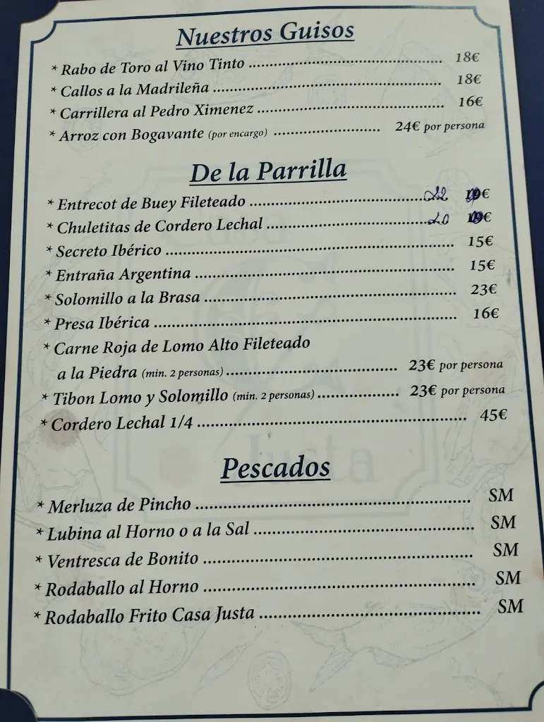 Menu_RESTAURANTE CASA JUSTA GRIÑÓN_Griñón_image_2