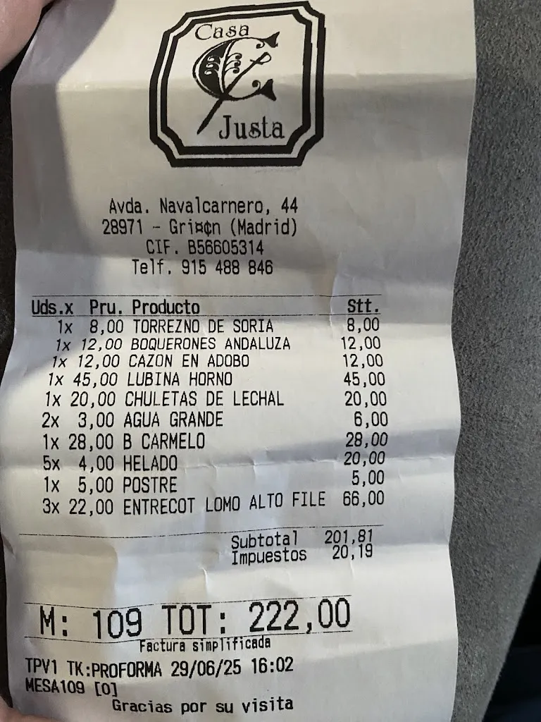 toni toni_RESTAURANTE CASA JUSTA GRIÑÓN_Griñón_review