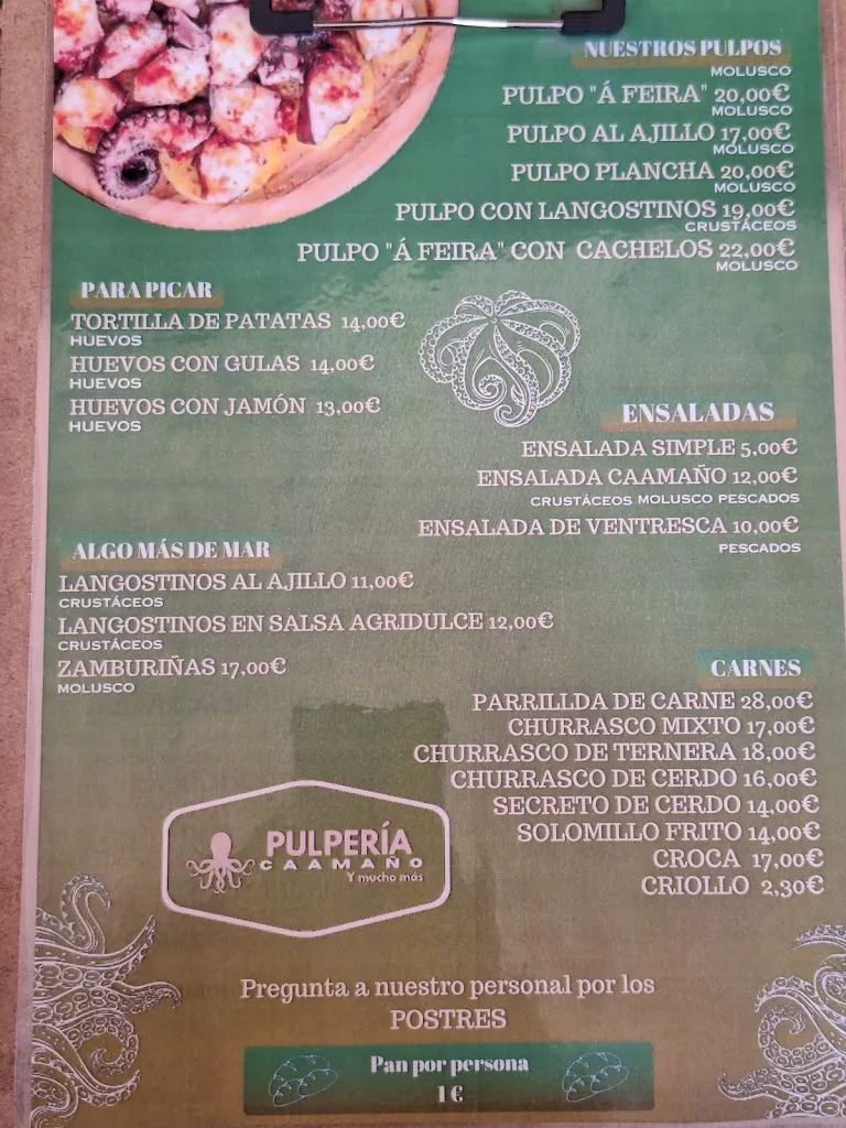 Menü_Caamaño Pulpería Boiro _Boiro_Bild_3