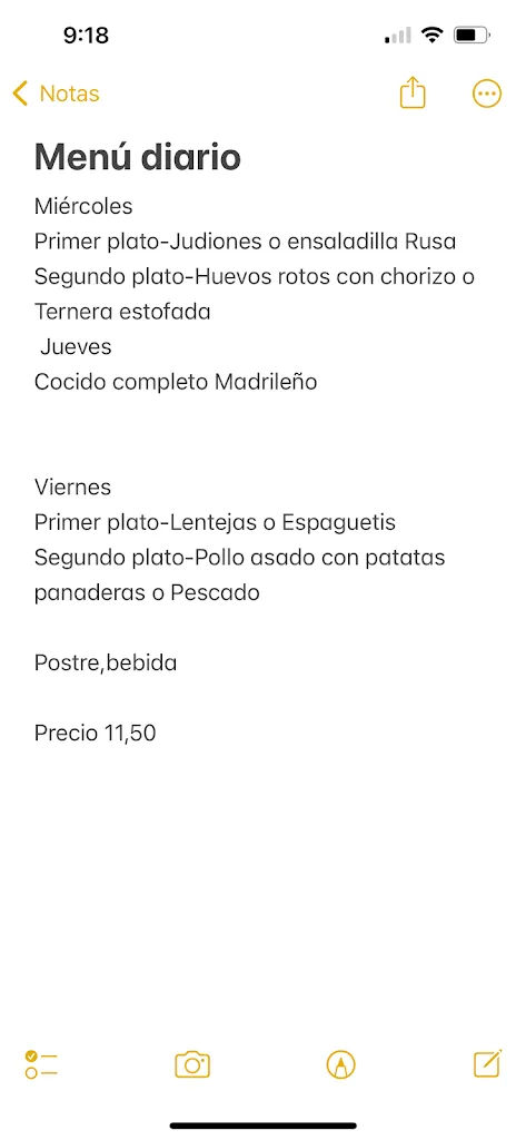 Menu_Bar Restaurante El Fogón de la Sierra._Horcajo de la Sierra_immagine_2