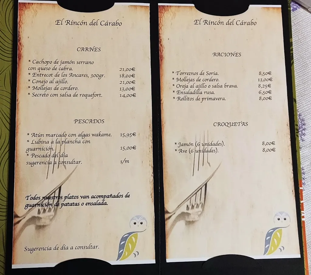 Menu_Rincón del Cárabo_Horcajo de la Sierra-Aoslos_image_1