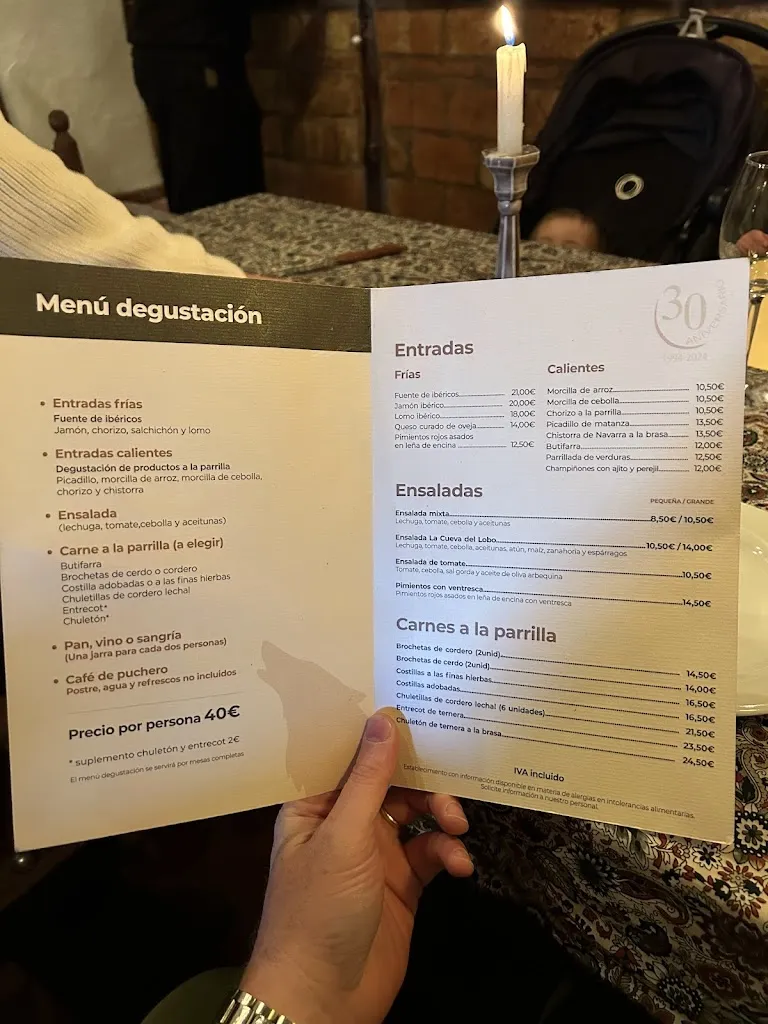 Menü_La Cueva del Lobo_El Molar_Bild_2