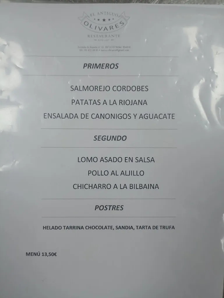 Menu_El Antiguo Olivares_El Molar_image_1