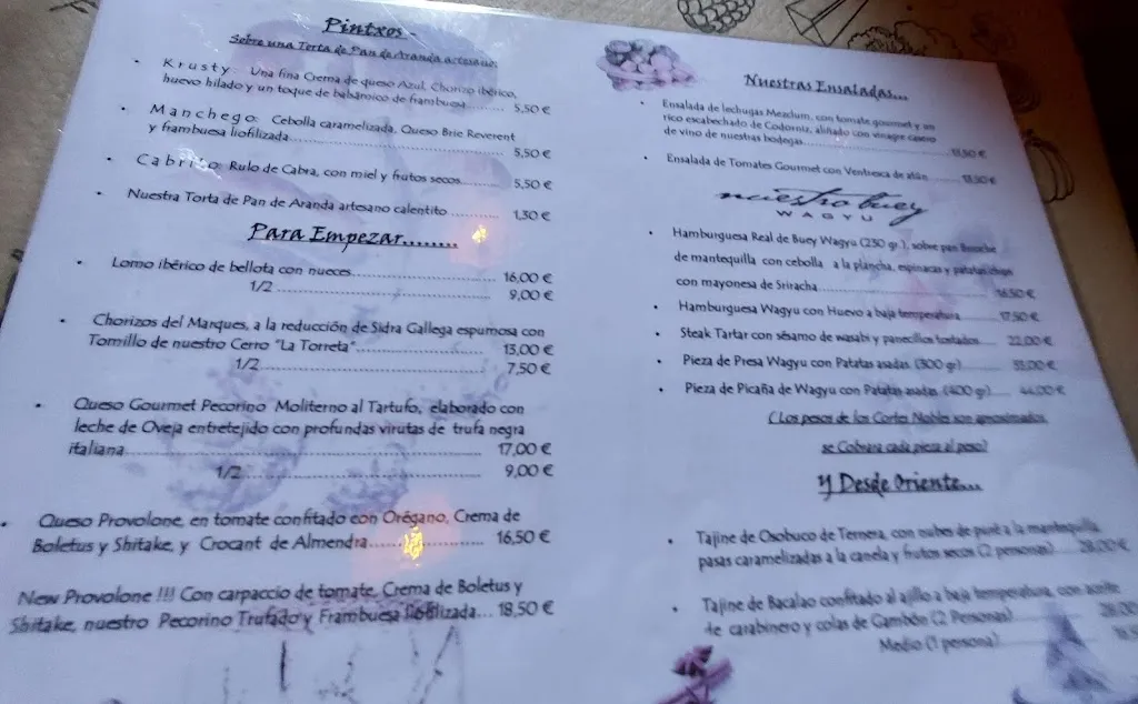 Menu_La Cueva de Krusty_El Molar_immagine_1