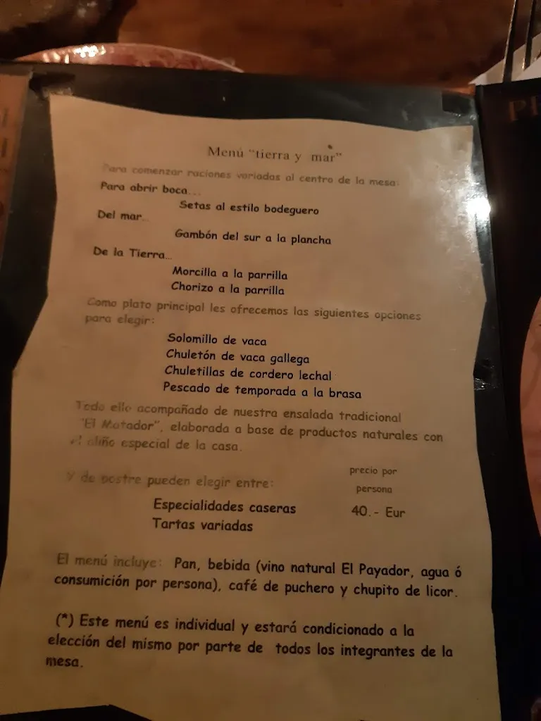 Menu_El Matador_El Molar_image_2