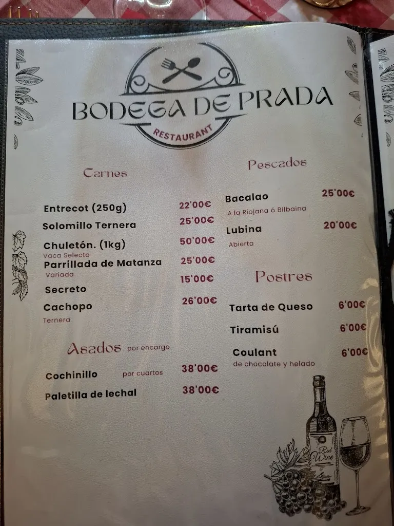 Menu_Restaurante La Bodega de Prada_El Molar_image_3