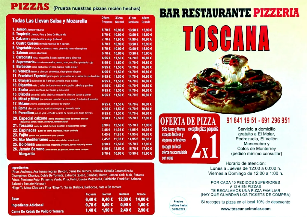 Menu_Pizzería Toscana_El Molar_image_2