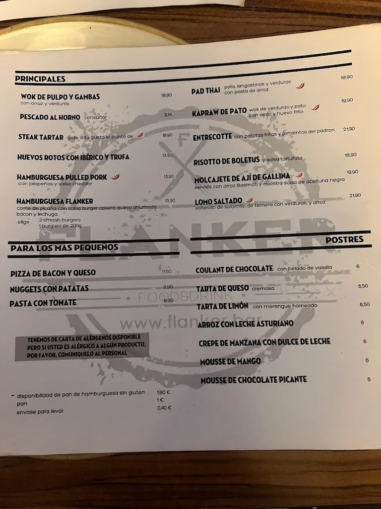 Menu_Flanker Bar | Restaurante Las Rozas_Las Rozas de Madrid_image_1