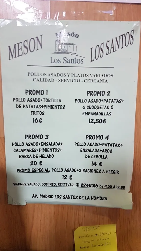 Menu_Meson los Santos_Los Santos de la Humosa_image_2