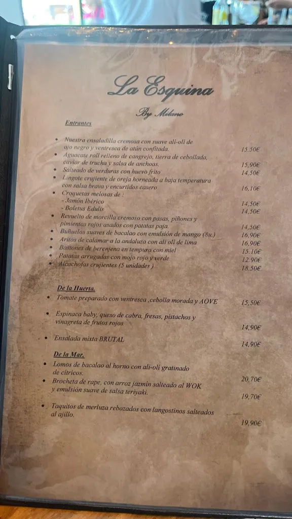 Menu_La Esquina By Milano_Leganés_image_4