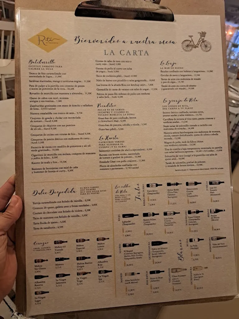 Menu_Rita La cantaora_Leganés_image_1